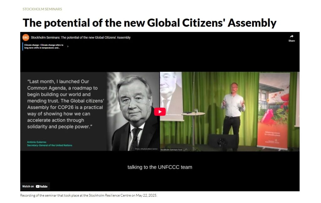 The potential of the new Global Citizens' Assembly